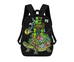 sinyumoney Aliens on Turtle Ship Sac À Dos Imprimé 3D Pour Enfants, Sac À Dos Léger Pour Écoliers Et Écoliers, Sac À Goûter Pour La Crèche 17inch