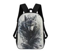 sinyumoney Alpha Wolf with Glowing Eyes Sac À Dos Léger Et Décontracté Pour La Journée, Idéal Pour L'école, Pour Adolescents, Filles, Garçons, Femmes Et Hommes 17inch
