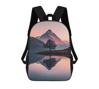 sinyumoney Alpine Glow Reflection Sacs À Dos Pour Enfants 17inch Sac À Dos Scolaire, Sac Imprimé En 3D, Cartable Pour Enfants, Sac De Voyage, Sac À Dos Garçon Fille, Sac D'école Pour Enfants