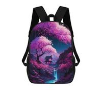 sinyumoney Amazing Cherry Blossom Sacs À Dos Pour Garçons, Cartables Imprimés En 3D, Sacs À Dos De Voyage Tendance Pour Garçons (primaire, Collège) 17inch