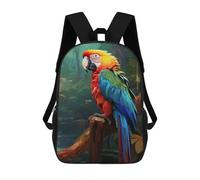 sinyumoney Amazon Macaw in Tropical Rainforest 17inch Sac À Dos Scolaire Imprimé En 3D Pour Enfants, Style Décontracté Et Tendance, Idéal Pour Les Voyages Et Les Études.