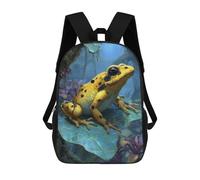 sinyumoney Amazon Rainforest Poison Dart Frog Sac À Dos Scolaire Imprimé En 3D Pour Garçons Et Filles, Sac À Dos Pour Enfants, Sac De Voyage 17inch