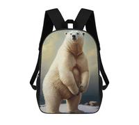 sinyumoney American Polar Bear Sac À Dos, Cartable Imprimé En 3D, Sac À Goûter, Sac À Dos De Voyage, Sac À Dos Entre Amis, Sac À Dos Scolaire Pour Filles Et Garçons 17inch