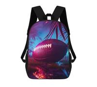 sinyumoney American Rugby Sport Neon Sac À Dos Enfant Imprimé En 3D, Sac D'école Pour Garçons, Sac À Dos Cool Et Décontracté, Sac À Dos Amusant Pour Enfants Et Adolescents 17inch