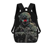 sinyumoney American Soldier with Rifle Sacs À Dos Scolaires Pour Enfants, Sac D'école Imprimé En 3D Pour Garçons, Élèves Du Primaire Et Du Collège 17inch