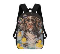 sinyumoney American Water Spaniel Dog Sac À Dos Scolaire Pour Adolescents, Imprimé En 3D, Ajustable, À Poches Tendance, Pour Enfants, Garçons, Filles, Étudiants Et Adolescents 17inch