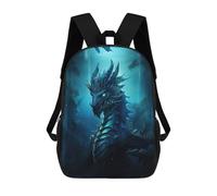 sinyumoney Ancient Blue Dragon Sac À Dos Scolaire Pour Filles Et Garçons, Grande Capacité, Léger, Pour Enfants Et Étudiants 17inch