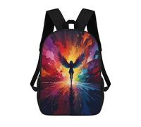 sinyumoney Angel of Color Sac À Dos Scolaire Imprimé En 3D, Sac À Dos Décontracté Pour Enfants, Sac D'école Imprimé En 3D Pour Garçons, Primaire Et Collège 17inch
