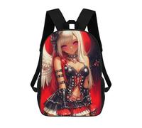 sinyumoney Angel with Red And White Hair Sac À Dos Enfant, Sac D'école, Sac À Dos Imprimé 3D Avec Motif De Dessin Animé, Grande Capacité, Pour Garçons Et Filles 17inch