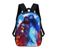 sinyumoney Angelic Warriors in Flames Sac À Dos Enfant, Sac D'école, Sac À Dos Imprimé 3D Avec Motif De Dessin Animé, Grande Capacité, Pour Garçons Et Filles 17inch