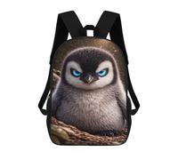 sinyumoney Angry Baby Penguin with Glowing Eyes Sac À Dos Scolaire Imperméable Pour Ordinateur Portable, Idéal Pour L'école, Le Travail Et Les Voyages 17inch