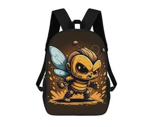sinyumoney Angry Bee Character Art Sac À Dos Enfant, Cartable Imprimé En 3D Pour Garçons Et Adolescents 17inch