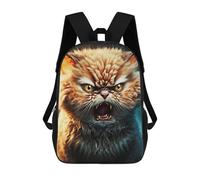 sinyumoney Angry Cat Sacs À Dos Pour Enfants, Cartables, Sacs À Dos Scolaires Imprimés En 3D, Sacs À Dos De Voyage Tendance Pour Enfants (primaire, Collège) 17inch