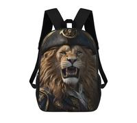 sinyumoney Angry Lion Pirates Sac À Dos Scolaire Imprimé En 3D, Sac À Dos Décontracté Pour Enfants, Sac D'école Imprimé En 3D Pour Garçons, Primaire Et Collège 17inch