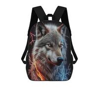 sinyumoney Angry Wolf Face Animal Sacs À Dos Scolaires Pour Enfants, Sac D'école Imprimé En 3D Pour Garçons, Élèves Du Primaire Et Du Collège 17inch