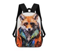 sinyumoney Animal Fox Sac À Dos Scolaire Enfant Tendance Et Décontracté, Sac À Dos Imprimé En 3D Pour Garçon, Grand Sac À Dos 17inch