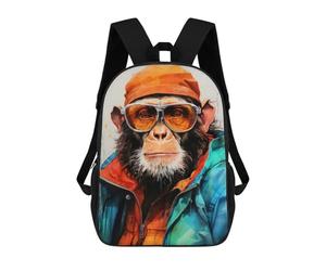 sinyumoney Animal Monkey Sac À Dos Scolaire Pour Enfants Imprimé En 3D, Idéal Pour Les Voyages Et Les Livres 17inch