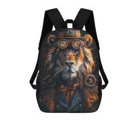sinyumoney Animal Steampunk Lion Sacs À Dos Pour Enfants, Cartables Imprimés En 3D, Sacs À Dos Pour Élèves Du Primaire Et Du Collège (garçons Et Filles) 17inch