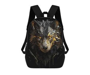 sinyumoney Animal Wolves Wolf Head 17inch Sacs À Dos Scolaires Imprimés En 3D - Sacs À Dos Tendance Pour Garçons Du Primaire Et Du Collège