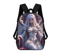 sinyumoney Anime Angel on Throne with Roses Sacs À Dos Décontractés Pour Enfants, Sacs D'école Pour Adolescents, Filles Et Garçons, Sacs À Dos Pour Livres 17inch