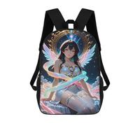 sinyumoney Anime Angel with Rainbow Ribbons Sacs À Dos, Sac À Dos Enfant, Sac D'école, Sac À Dos De Voyage Imprimé En 3D, Accessoire De Mode, Sac À Dos Imperméable Pour Enfants 17inch