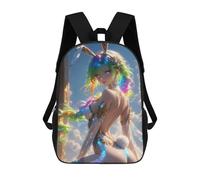 sinyumoney Anime Girl with Rainbow Hair 17inch Sacs À Dos Scolaires Imprimés En 3D - Sacs À Dos Tendance Pour Garçons Du Primaire Et Du Collège