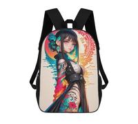 sinyumoney Anime Girl with Tattoos Sacs À Dos 17 Pouces Pour Enfants, Sacs D'école Imprimés En 3D Pour Élèves Du Primaire Et Du Collège, Garçons Et Filles