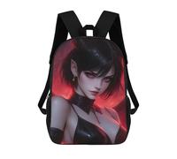 sinyumoney Anime Gothic Demon Girl Sacs À Dos Scolaires Pour Enfants, Sac D'école Imprimé En 3D Pour Garçons, Élèves Du Primaire Et Du Collège 17inch