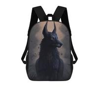 sinyumoney Anubis Gothic Art Sacs À Dos Pour Enfants, Sac À Dos Scolaire Imprimé En 3D Pour Enfants, Sac À Dos De Voyage, Sac À Livres Pour Enfants 17inch Sac D'école