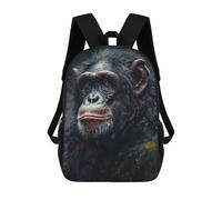 sinyumoney Ape Chimpanzee Portrait Sacs À Dos Imprimés En 3D Pour Enfants, Sacs D'école Tendance Pour Garçons, Élèves Du Primaire Et Du Collège 17inch