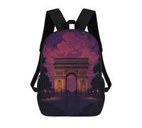 sinyumoney Arc De Triomphe at Dusk Sacs À Dos Pour Enfants, Sac D'école Imprimé En 3D, Cartable Pour Enfants, Sac De Voyage, Sac À Dos Garçon Fille, Sac D'école Pour Enfants 17inch