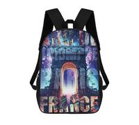 sinyumoney Arc De Triomphe Collage Sacs À Dos Décontractés Pour Enfants, Sacs D'école Pour Adolescents, Filles Et Garçons, Sacs À Dos Pour Livres 17inch