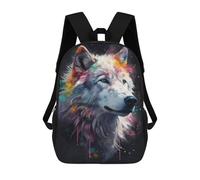 sinyumoney Arctic Wolf Painting Sacs À Dos 17 Pouces Pour Enfants, Sacs D'école Imprimés En 3D Pour Élèves Du Primaire Et Du Collège, Garçons Et Filles