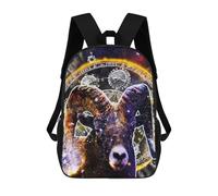 sinyumoney Aries Zodiac Space Ram Sac À Dos Enfant, Sac D'école, Sac À Dos Imprimé 3D Avec Motif De Dessin Animé, Grande Capacité, Pour Garçons Et Filles 17inch