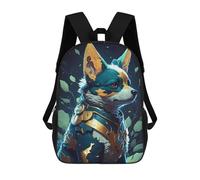 sinyumoney Armored Fox Guardian Sac À Dos Scolaire Imprimé En 3D Pour Garçons Et Filles, Sac À Dos Pour Enfants, Sac De Voyage 17inch