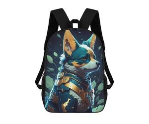 sinyumoney Armored Fox Guardian Sac À Dos Scolaire Imprimé En 3D Pour Garçons Et Filles, Sac À Dos Pour Enfants, Sac De Voyage 17inch