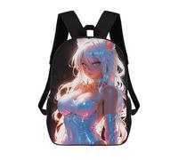 sinyumoney Art Fox Anime Girl Sacs À Dos Tendance Imprimés En 3D 17inch Sac D'école Décontracté Pour Enfants, Garçons, Élèves Du Primaire Et Du Collège