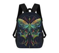 sinyumoney Art Nouveau Neon Butterfly on Dark Sacs À Dos Pour Enfants, Sac À Dos Scolaire Imprimé En 3D Pour Enfants, Sac À Dos De Voyage, Sac À Livres Pour Enfants 17inch Sac D'école