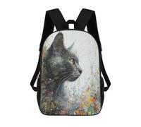 sinyumoney Artistic Whiskers Sac À Dos Scolaire Pour Enfants Imprimé En 3D, Idéal Pour Les Voyages Et Les Livres 17inch