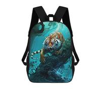 sinyumoney Asian Mythical Tiger Sac À Dos Enfant Tendance Et Amusant, Sac À Dos Pour Garçons Et Adolescents, Sac D'école Imprimé En 3D Pour Garçons 17inch