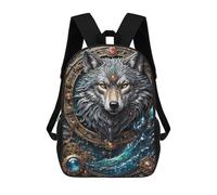 sinyumoney Astral Enchanter Wolf Sac À Dos Scolaire Pour Filles Et Garçons Avec Poche, Sac À Dos Tendance Pour Enfants 17inch