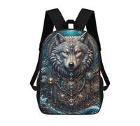sinyumoney Astral Guardian Wolf Sac À Dos Scolaire Imprimé En 3D, Sac À Dos Décontracté Pour Enfants, Sac D'école Imprimé En 3D Pour Garçons, Primaire Et Collège 17inch