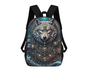 sinyumoney Astral Guardian Wolf Sac À Dos Scolaire Imprimé En 3D, Sac À Dos Décontracté Pour Enfants, Sac D'école Imprimé En 3D Pour Garçons, Primaire Et Collège 17inch