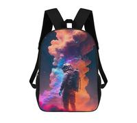 sinyumoney Astronaut Amidst Colorful Clouds Sac À Dos Scolaire Pour Enfants, Grand Sac À Dos 3D, Cadeau Pour Enfants 17inch