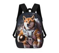 sinyumoney Astronaut Dog in Space -2 Sac À Dos Pour Garçons Et Adolescents, Sacs À Dos Pour Filles, Sacs À Dos Pour Tout-petits, Sacs À Livres Pour L'école Primaire Et Le Collège 17inch