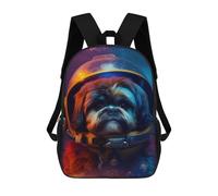 sinyumoney Astronaut Dog in Space -3 Sac À Dos Scolaire Imprimé En 3D Pour Garçons Et Filles, Sac À Dos Pour Ordinateur Portable Pour Enfants/étudiants/adultes 17inch