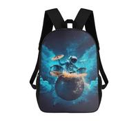 sinyumoney Astronaut Drummer in Space -1 Sac À Dos Pour Garçons Et Adolescents, Sacs À Dos Pour Filles, Sacs À Dos Pour Tout-petits, Sacs À Livres Pour L'école Primaire Et Le Collège 17inch