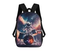 sinyumoney Astronaut Drummer in Space Sacs À Dos Décontractés Pour Enfants, Sacs D'école Pour Adolescents, Filles Et Garçons, Sacs À Dos Pour Livres 17inch
