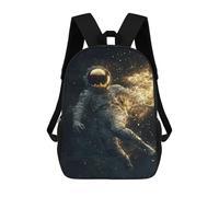sinyumoney Astronaut Floating in Space -3 Sac À Dos Enfant, Sac D'école, Sac À Dos Imprimé 3D Avec Motif De Dessin Animé, Grande Capacité, Pour Garçons Et Filles 17inch