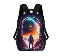 sinyumoney Astronaut Gazing at Alien Planet Sac À Dos En Peluche À Motif Dessin Animé, Sac À Dos 3D Pour Enfants, Idée Cadeau D'anniversaire Pour Garçons Et Filles 17inch